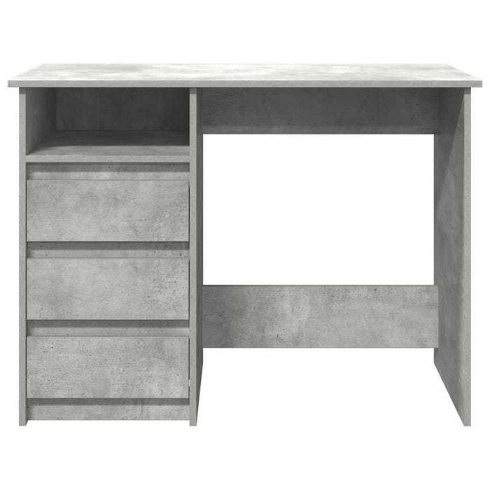 Birou, gri beton, 102x50x75 cm, lemn compozit - WALTI WALTI