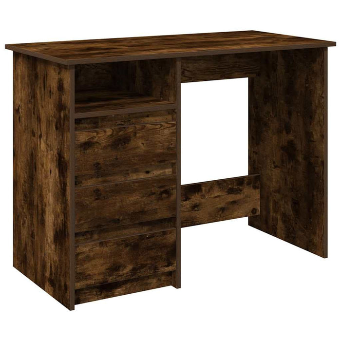 Birou, stejar afumat, 102x50x75 cm, lemn compozit - WALTI WALTI