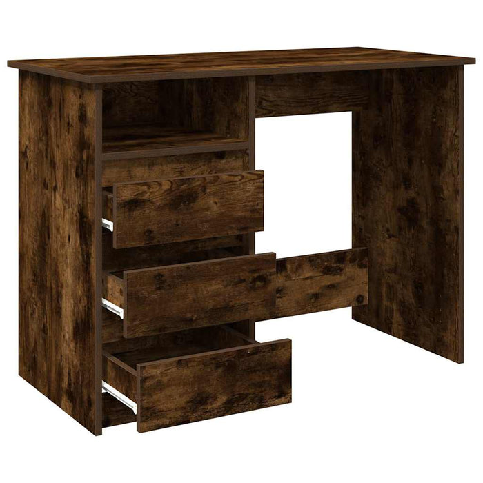 Birou, stejar afumat, 102x50x75 cm, lemn compozit - WALTI WALTI