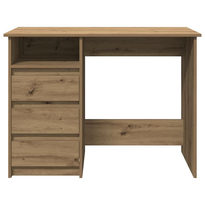 Birou, stejar artizanal, 102x50x75 cm, lemn compozit - WALTI WALTI