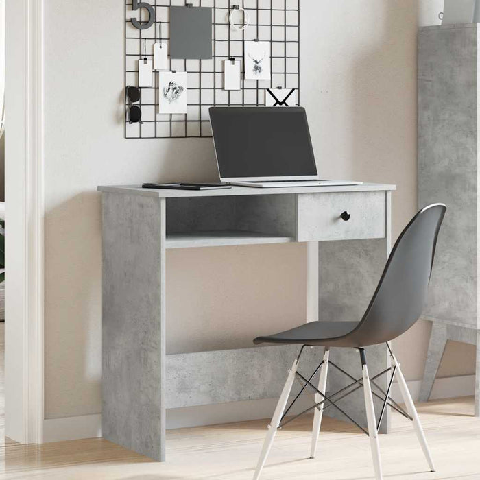 Birou, gri beton, 80 x 40 x 75 cm, PAL - WALTI WALTI