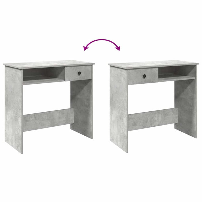Birou, gri beton, 80 x 40 x 75 cm, PAL - WALTI WALTI