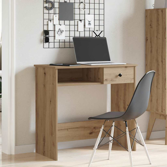 Birou, stejar artizanal, 80x40x75 cm, lemn prelucrat - WALTI WALTI