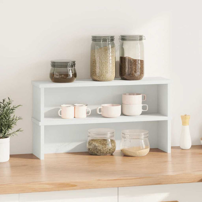 Rafturi de bucătărie stivuibile 2 buc Alb 50x15x16 cm - WALTI WALTI