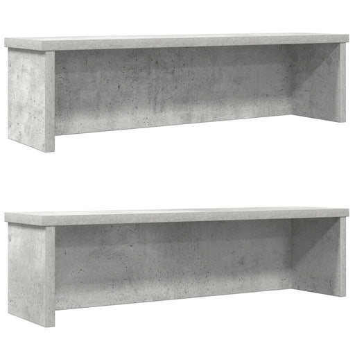 Rafturi de bucătărie stivuibile 2 buc Beton Gri 60x15x16 cm - WALTI WALTI