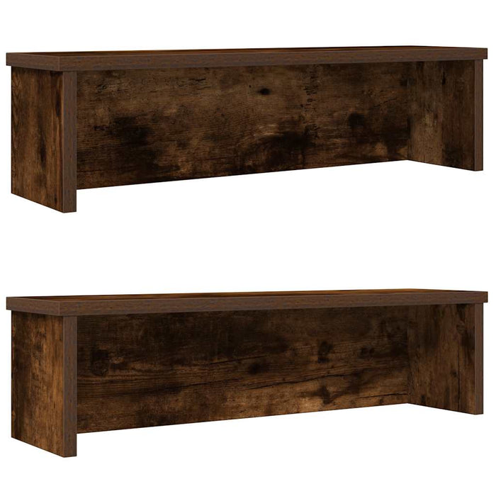 Rafturi de bucătărie stivuibile 2 buc Stejar afumat 60x15x16 cm WALTI