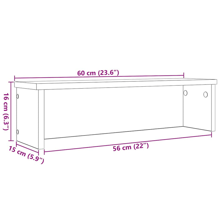 Rafturi de bucătărie stivuibile 2 buc Stejar maro 60x15x16 cm WALTI