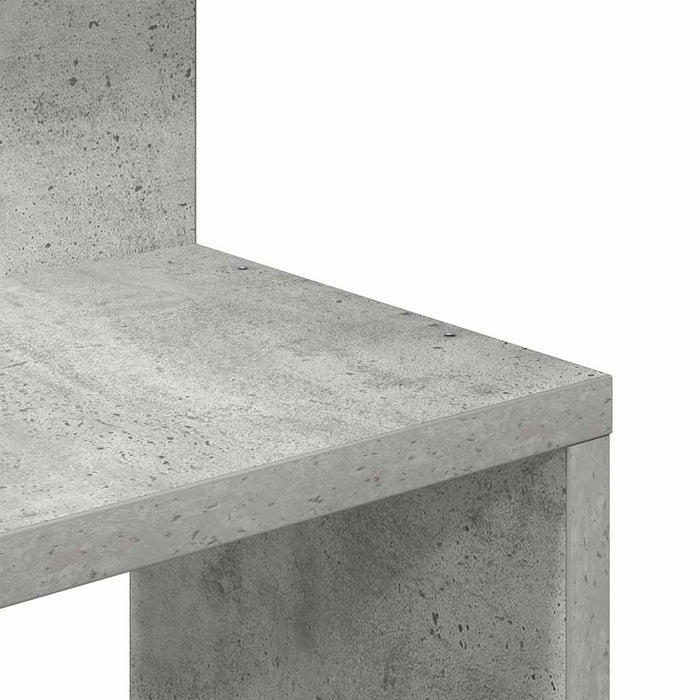 Raft de perete pentru colț, gri beton, 32x32x127,5 cm, PAL - WALTI WALTI