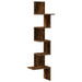 Raft colțar perete stejar fumuriu 32x32x127,5 cm lemn prelucrat - WALTI WALTI
