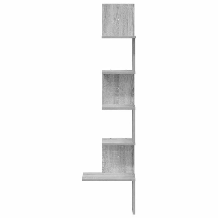 Raft colțar perete gri sonoma 32x32x127,5 cm lemn prelucrat - WALTI WALTI