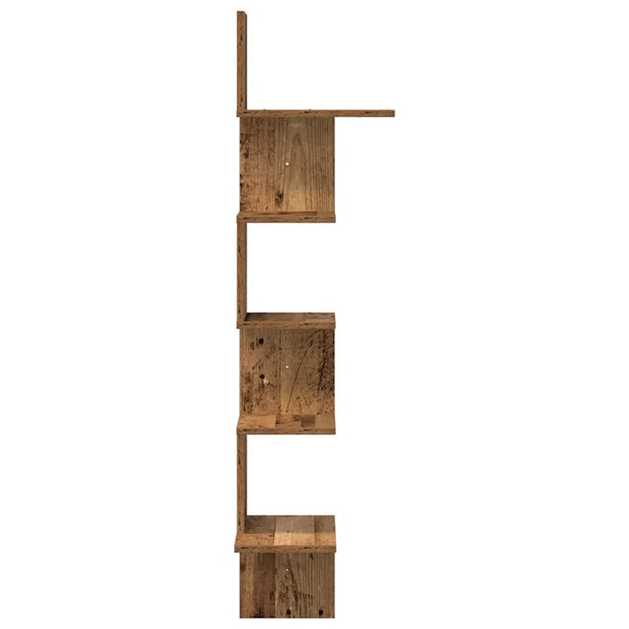 Raft perete pentru colț lemn vechi 32x32x127,5cm lemn prelucrat - WALTI WALTI