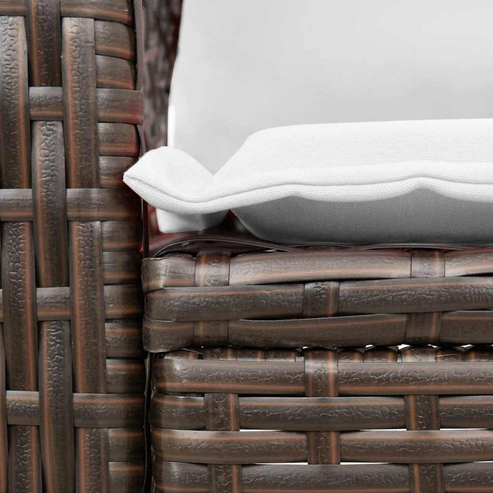 Scaun balansoar de grădină cu perne, maro, poliratan - WALTI WALTI