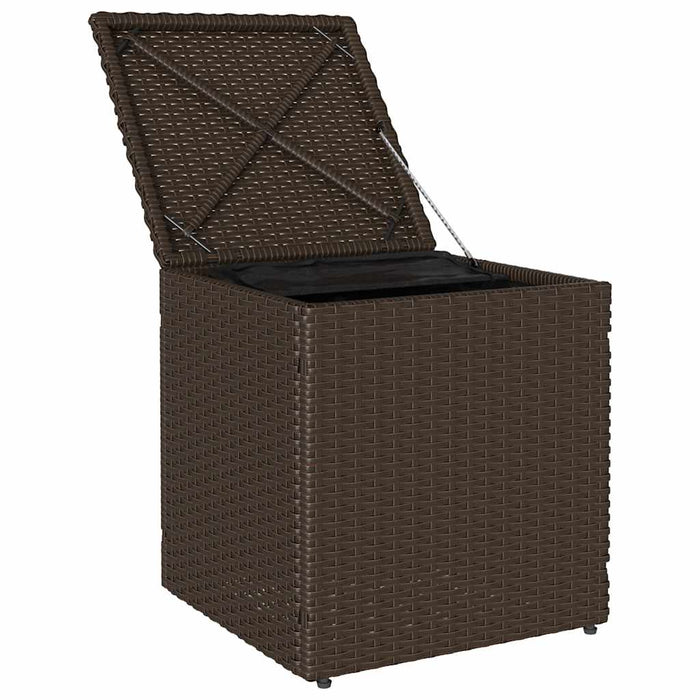 Scaune de grădină cu perne 2 buc Maro 40x40x43 cm Poly Ratan - WALTI WALTI