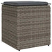 Scaune de grădină cu perne 2 buc Gri 40x40x43 cm Poly Ratan - WALTI WALTI