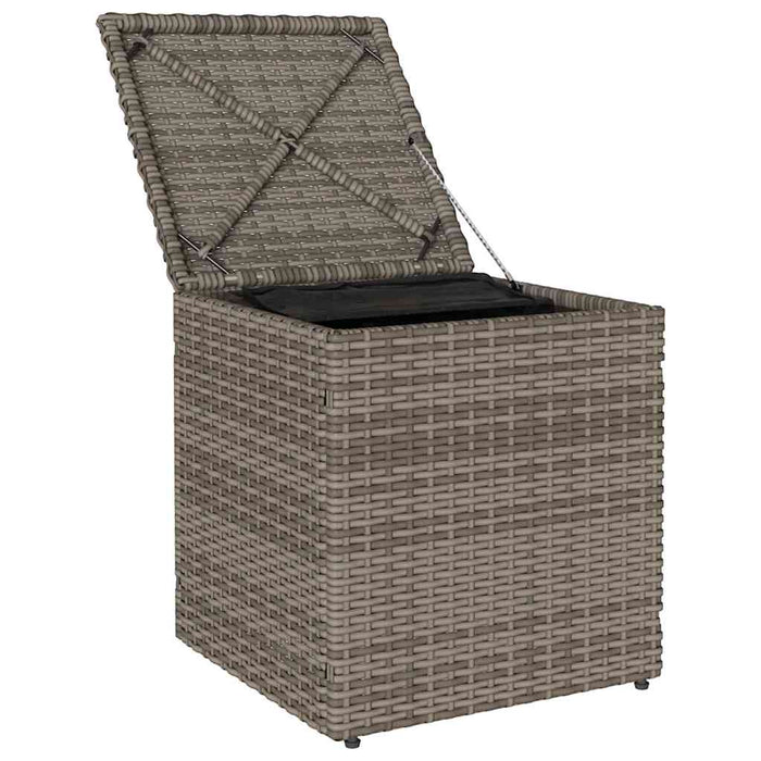 Scaune de grădină cu perne 2 buc Gri 40x40x43 cm Poly Ratan - WALTI WALTI