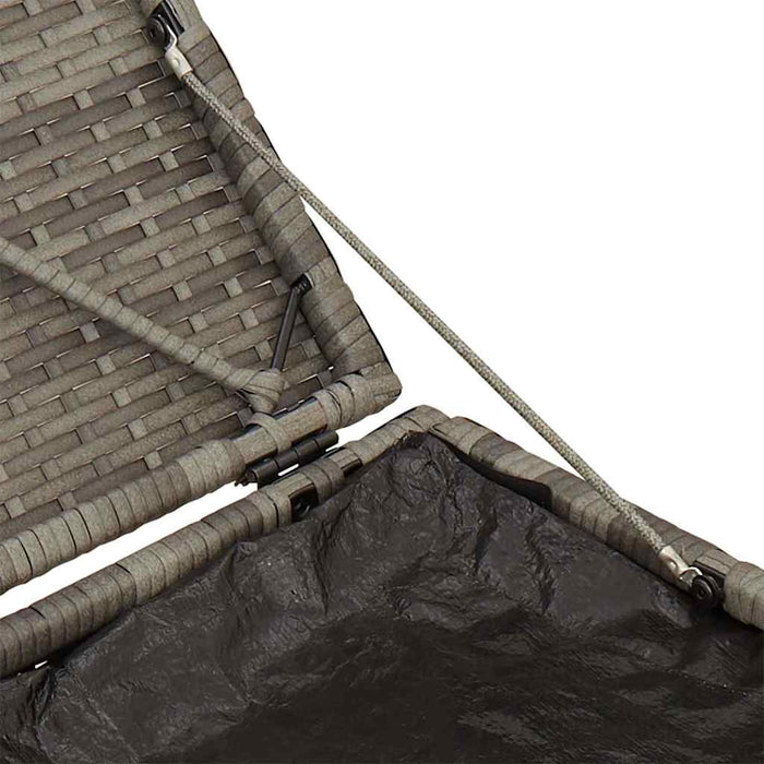 Scaune de grădină cu perne 2 buc Gri 40x40x43 cm Poly Ratan - WALTI WALTI