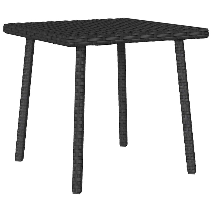 Masuta de cafea de gradina dreptunghiulara neagra polirattan - WALTI WALTI