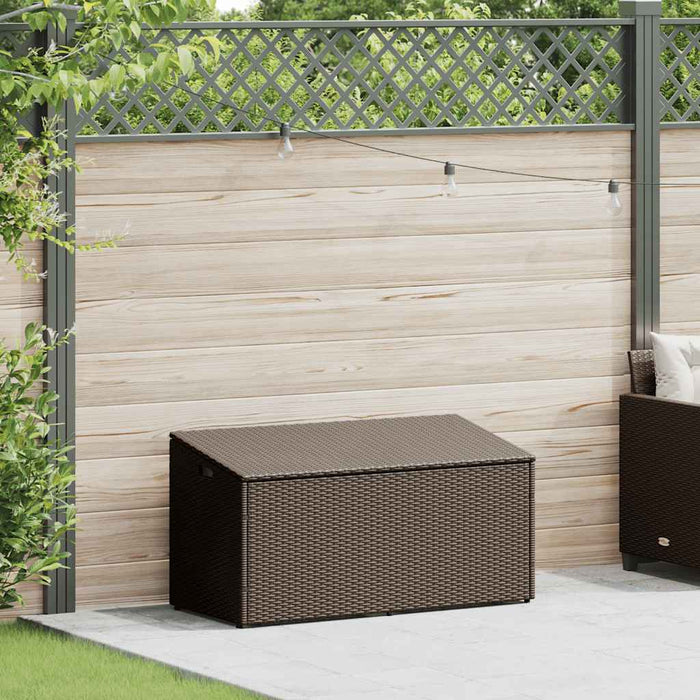 Cutie de depozitare de grădină maro 110x50x58 cm polirattan - WALTI WALTI
