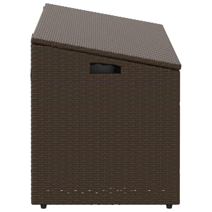 Cutie de depozitare de grădină maro 110x50x58 cm polirattan - WALTI WALTI