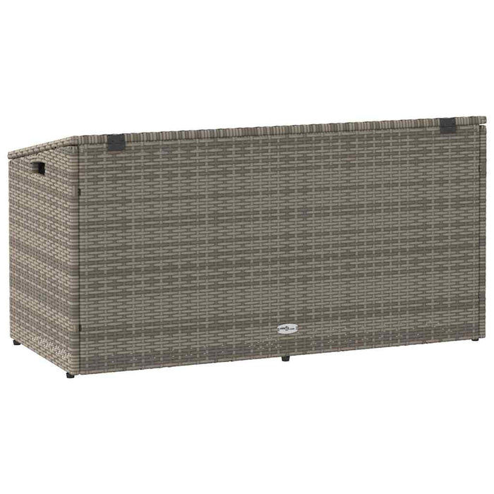 Ladă de grădină gri 110x50x58 cm, poliratan WALTI