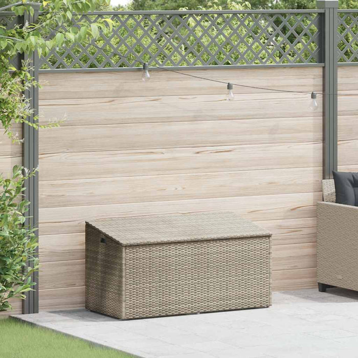 Cutie de depozitare grădină gri deschis 110x50x58 cm polirattan - WALTI WALTI
