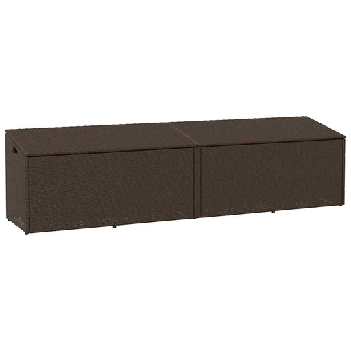 Cutie de depozitare de grădină maro 220x50x58 cm Poly Ratan - WALTI WALTI