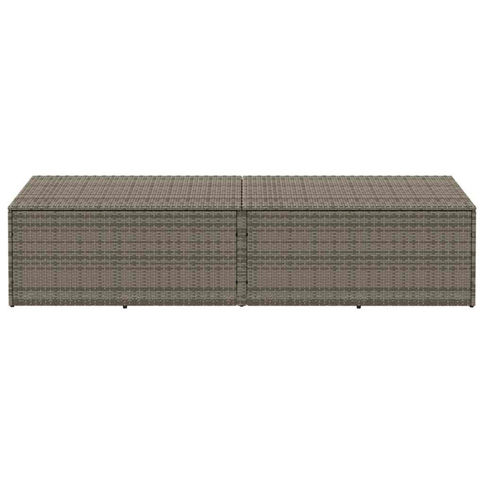 Cutie de depozitare de grădină gri 220x50x58 cm Poly Ratan - WALTI WALTI