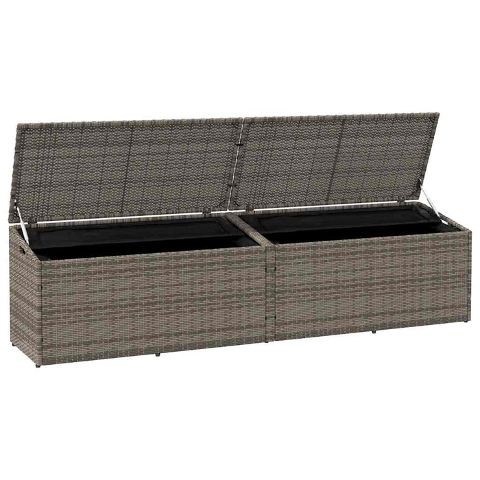 Cutie de depozitare de grădină gri 220x50x58 cm Poly Ratan - WALTI WALTI