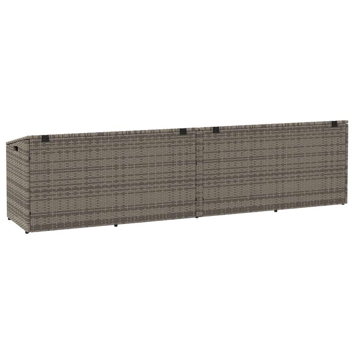 Cutie de depozitare de grădină gri 220x50x58 cm Poly Ratan - WALTI WALTI