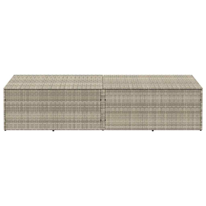 Cutie de depozitare grădină gri deschis 220x50x58 cm Poly Ratan - WALTI WALTI