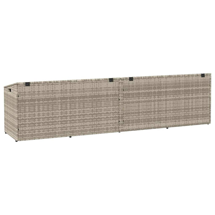 Cutie de depozitare grădină gri deschis 220x50x58 cm Poly Ratan - WALTI WALTI