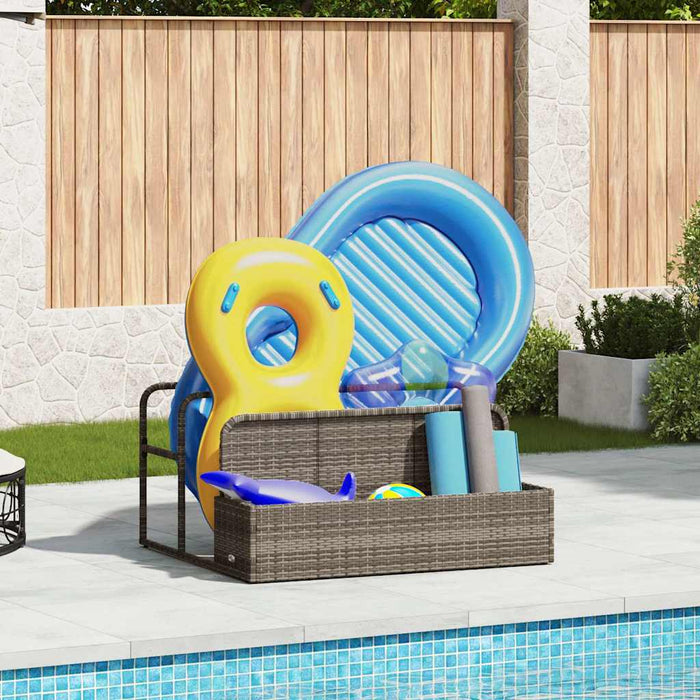 Suport plutitor pentru piscină, gri, 110x100x57 cm, poliratan WALTI