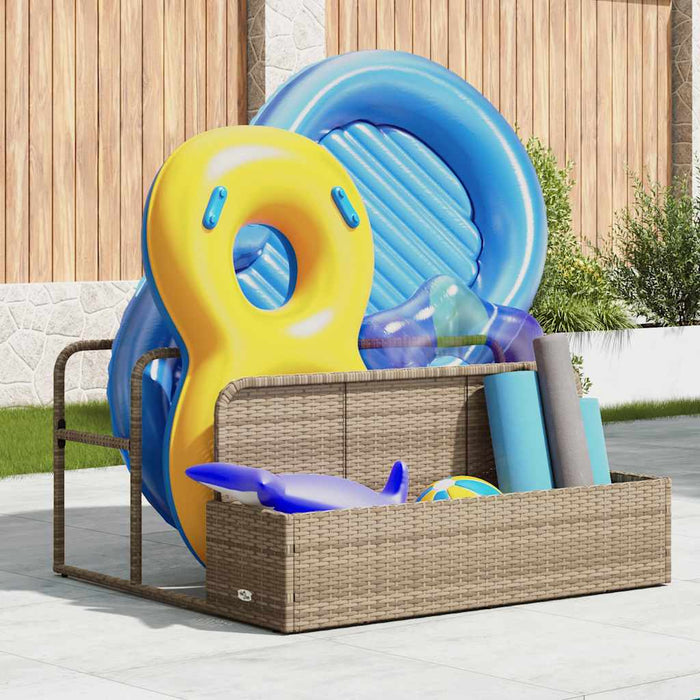 Suport plutitor pentru piscină, bej, 110x100x57 cm, poliratan WALTI