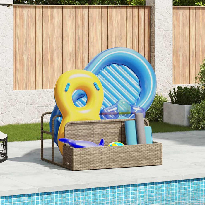 Suport plutitor pentru piscină, bej, 110x100x57 cm, poliratan WALTI