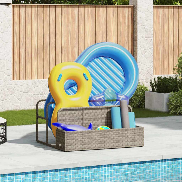 Suport plutitor pentru piscină, gri deschis, 110x100x57 cm, poliratan - WALTI WALTI