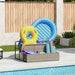 Suport plutitor pentru piscină, gri deschis, 110x100x57 cm, poliratan - WALTI WALTI