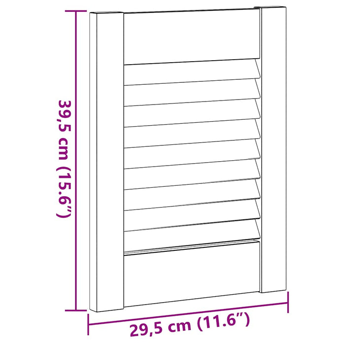 Uși de dulap design lambriu 4 buc. 39,5x29,5 cm lemn masiv pin - WALTI WALTI