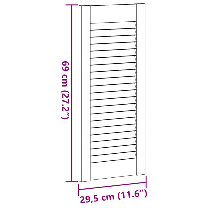 Uși de dulap design lambriu, 4 buc., 69x29,5 cm, lemn masiv pin - WALTI WALTI