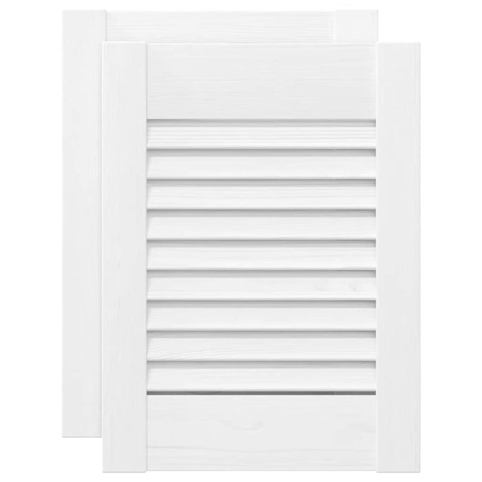 Uși de dulap design cu lavră 2 buc Alb 39,5x29,5 cm - WALTI WALTI