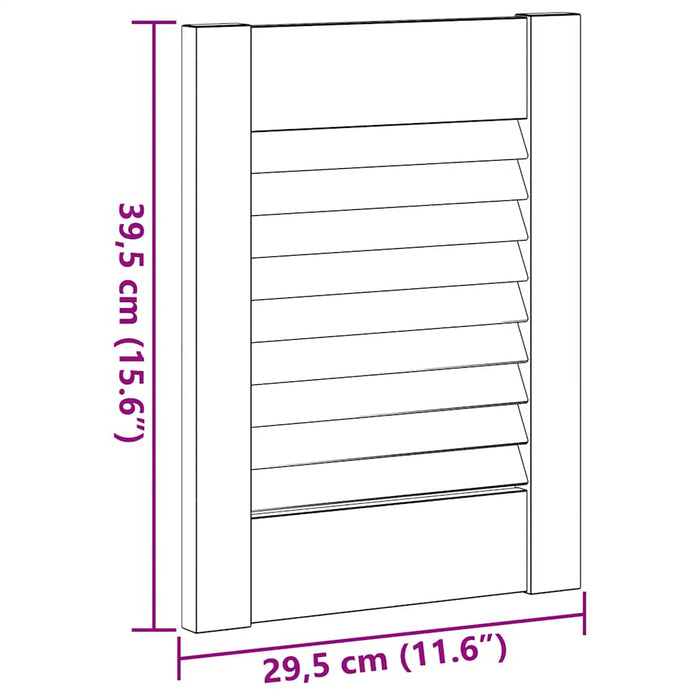 Uși de dulap design cu lavră 4 buc Alb 39,5x29,5 cm - WALTI WALTI