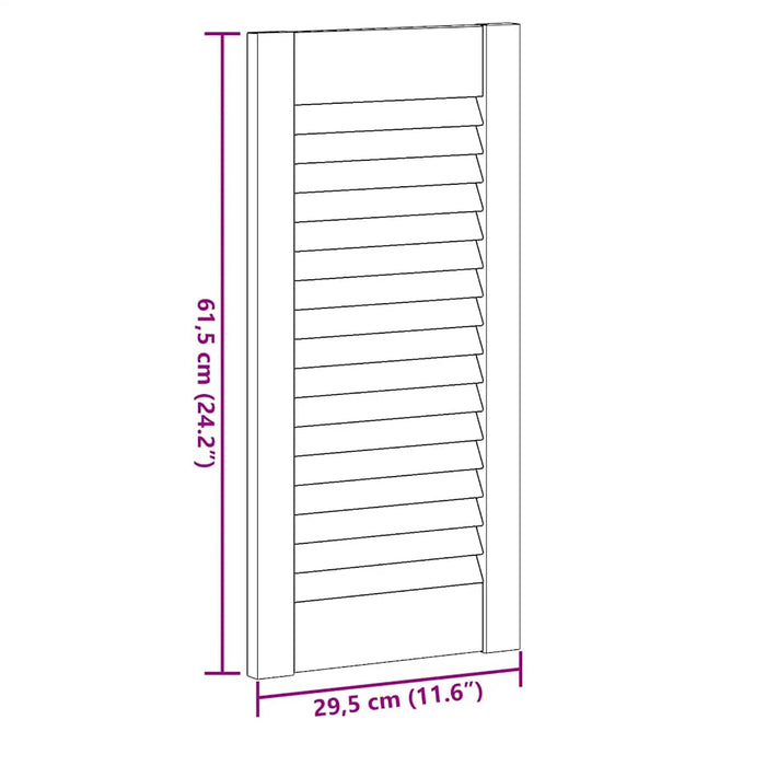 Uși de dulap design cu perioare 2 buc Alb 61,5x29,5 cm - WALTI WALTI