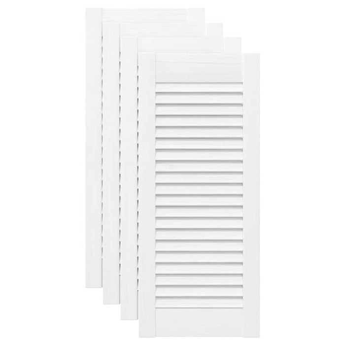 Uși pentru dulapuri design cu grilaj 4 buc Alb 69x29,5 cm - WALTI WALTI