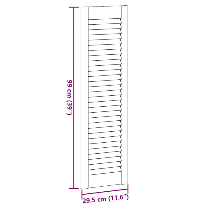 Ușă de dulap cu grilaj alb 99x29,5 cm - WALTI WALTI