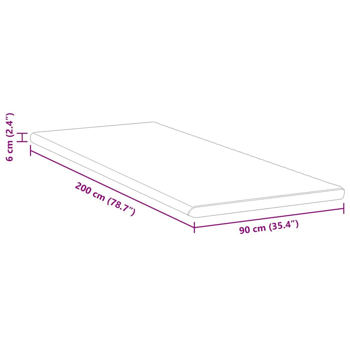 Suport pentru saltea Alb și Verde 90 x 200 cm Material jacquard - WALTI WALTI