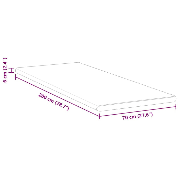 Suport pentru saltea Alb 70 x 200 cm Material jacquard WALTI