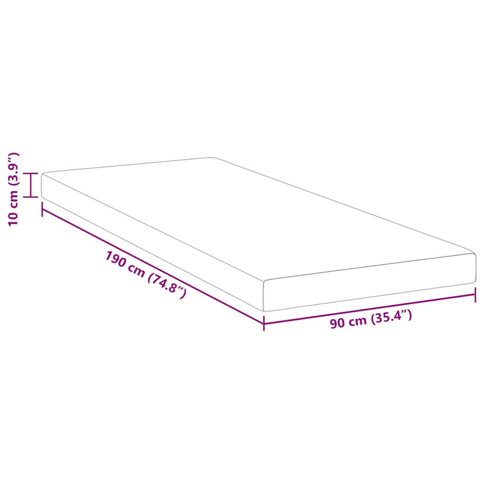 Suport pentru saltea Alb 90 x 190 cm Material jacquard - WALTI WALTI
