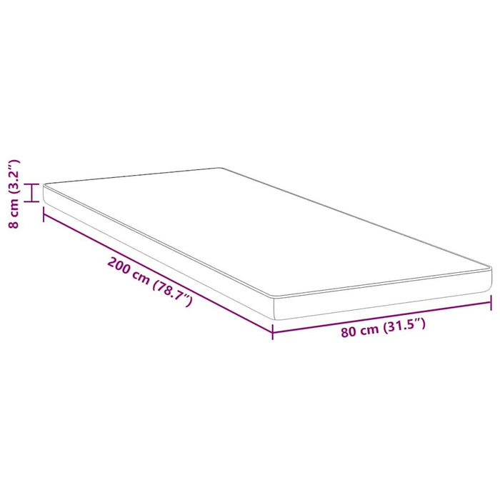 Suport pentru saltea Alb 80 x 200 cm Material Jacquard - WALTI WALTI