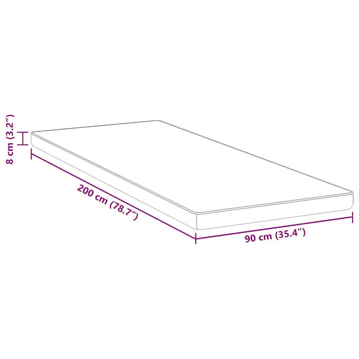 Suport pentru saltea Alb 90 x 200 cm Material Jacquard - WALTI WALTI