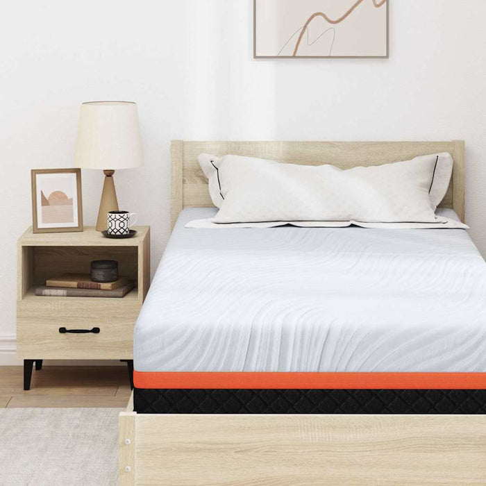 Saltea Alb și gri 90 x 190 cm Spumă cu Memorie - WALTI WALTI