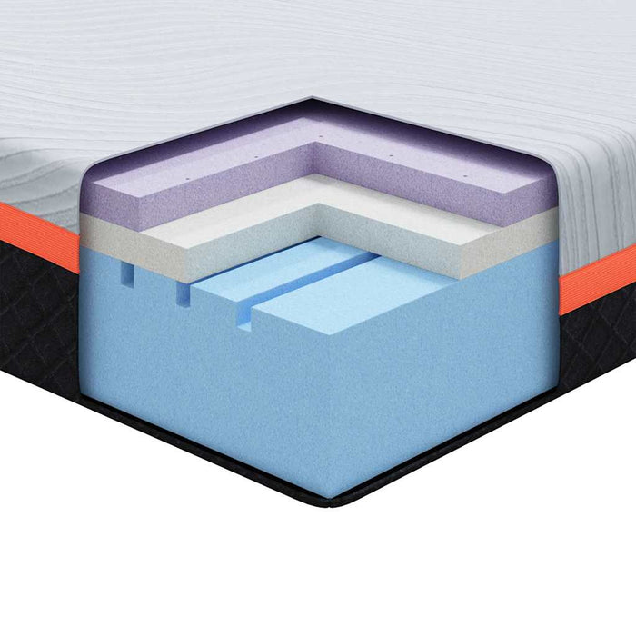 Saltea Alb și gri 140 x 200 cm Spumă cu Memorie - WALTI WALTI